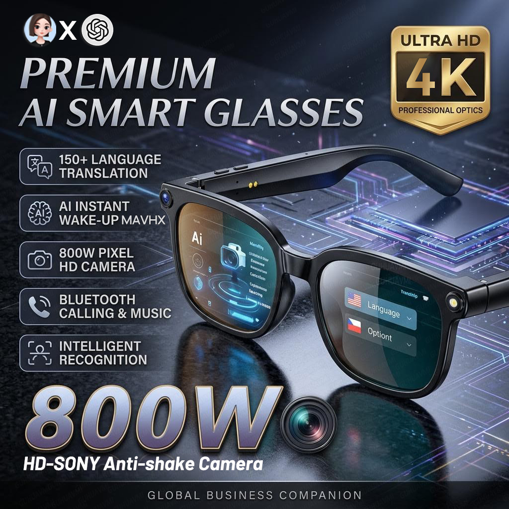 Smart Glasses Ar - 2026 4K 8MP Smart Glasses Men