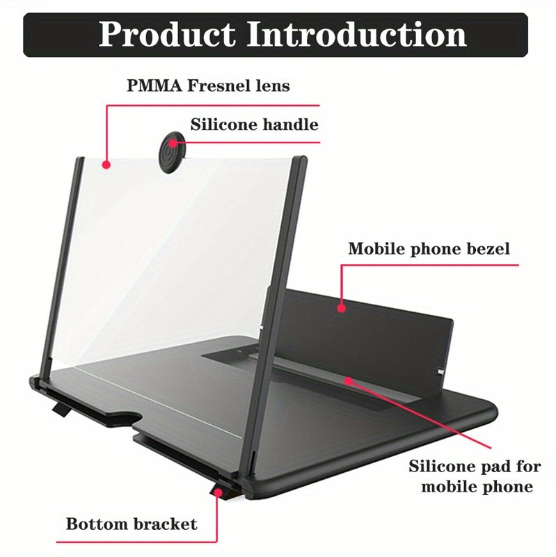 10/12 inch HD Mobile Phone Scr - Digital Magnifier Reading recension och pris